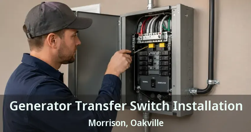 Generator Transfer Switch Installation Morrison, Oakville - ON